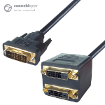 CONNEkT Gear DVI-D Monitor Splitter Cable - Male to 2 x Female