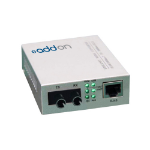 AddOn Networks 1000Base-TX(RJ45) to 1000Base-LX(ST), 1310nm network media converter 1000 Mbit/s Single-mode Silver