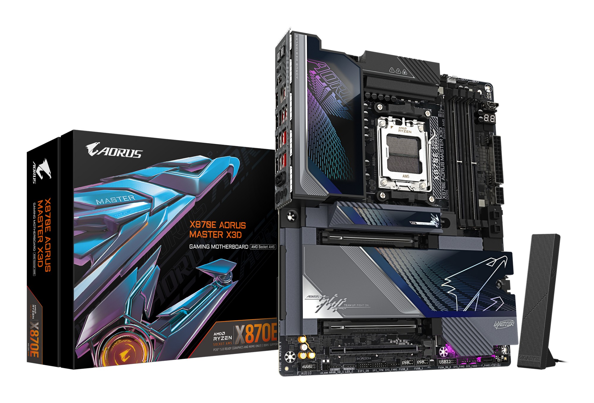 GIGABYTE X870E AORUS MASTER X3D Motherboard - Supports AMD Ryzen 9000