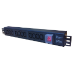 Videk PDU Horizontal 12 x C13 Sockets to UK Mains Plug 3m