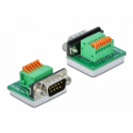 DeLOCK D-Sub9 male to Terminal Block with Push Button horizontal