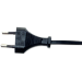 Manhattan Power Cord/Cable, Euro 2-pin (CEE 7/16) plug to C7 Female (figure of eight), 1.8m, 2.3A, Black, Lifetime Warranty, Polybag
