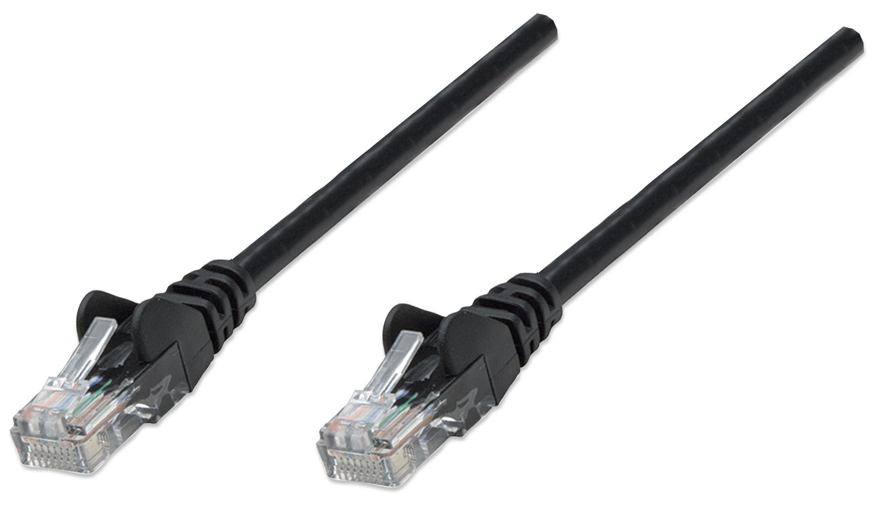 Image of Intellinet Network Patch Cable, Cat5e, 0.25m, Black, CCA, U/UTP,...