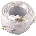Vonnic CB100W coaxial cable RG59 + 18/2 Premade Siamese 1181.1" (30 m) BNC M + Power FM White