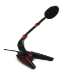 Varr Gaming 3.5mm Microphone with Stand, Adjustable 180°, Control panel (on/off, volume and backlight), Microphone sensitivity -58±2dB and omnidirectional, 3.5mm connection jack, Black/Red, Cable 1.5m