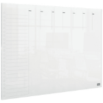 Nobo Transparent Acrylic Mini Whiteboard Weekly Planner Desktop or Wall Mounted A3