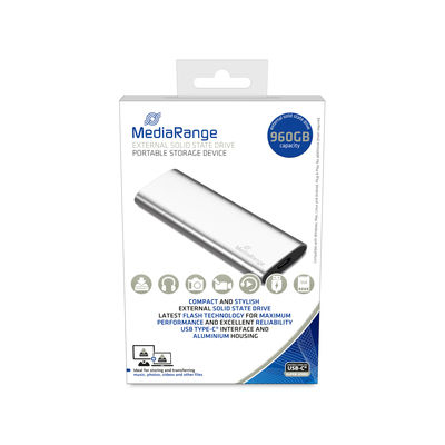Image of MediaRange MR1103 external solid state drive 900 GB Silver