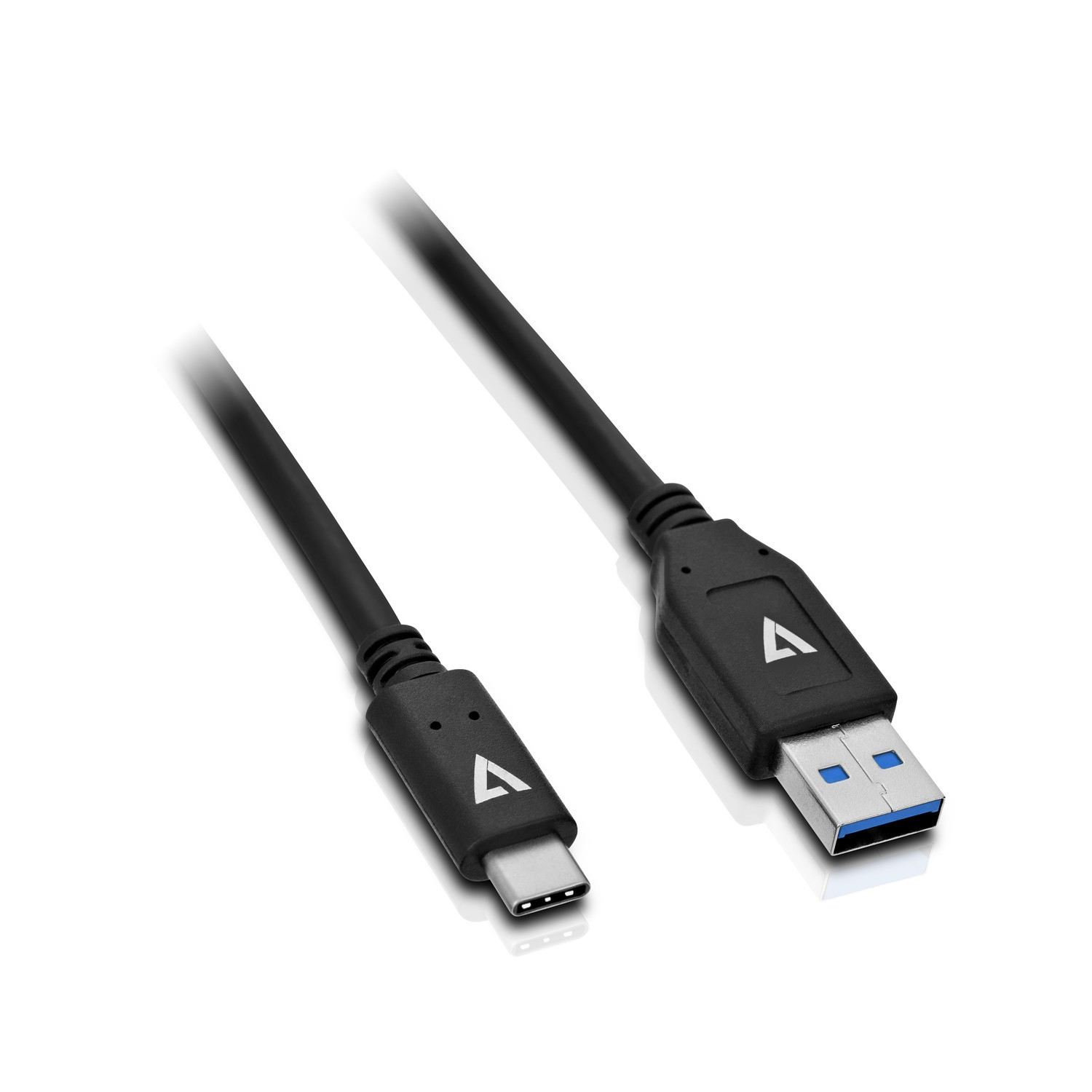 Image of V7 Black USB Cable USB 3.1 A Male to USB-C Male 1m 3.3ft