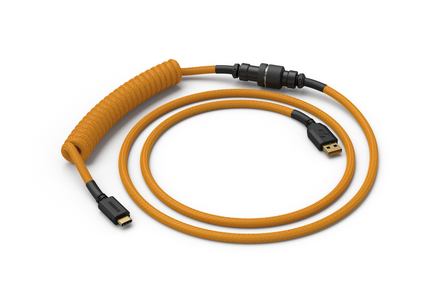 GLO-CBL-COIL-GG GLORIOUS PC GAMING RACE Coiled Cable USB-C to USB-A  Glorious Yellow (GLO-CBL-COIL-GG)