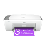 HP DeskJet 2820e Wireless All-in-One Color Printer, Instant Ink; Copier, Scanner