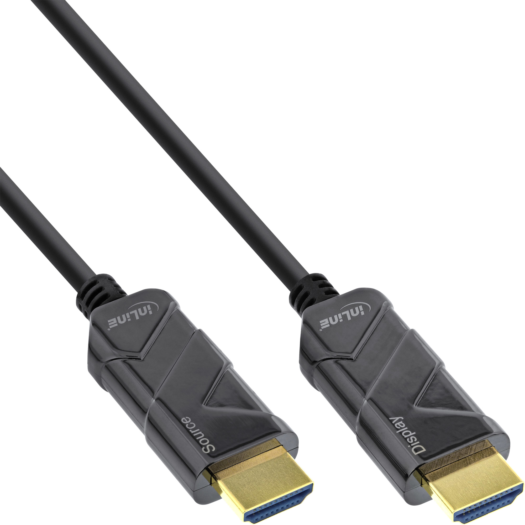 Image of InLine HDMI AOC Cable, Ultra High Speed HDMI Cable, 8K4K, black, 15m