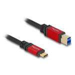 DeLOCK 80614 USB-kabel USB 3.2 Gen 1 (3.1 Gen 1) 3 m USB C USB B Zwart, Rood