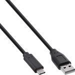 InLine USB 2.0 Cable, USB-C male / USB-A male, black, 1.5m