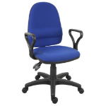 Teknik Ergo Twin High Back Fabric Operator Office Chair with Fixed Arms Blue - 2900BLU/0288 DD