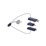 Liberty AV Solutions DL-AR6853 video cable adapter HDMI Type A (Standard) DisplayPort + Mini DisplayPort + USB Type-C Black