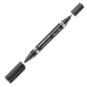 Image of Staedtler Lumocolor Duo permanent marker Fine/Bullet tip Black 1 pc(s)