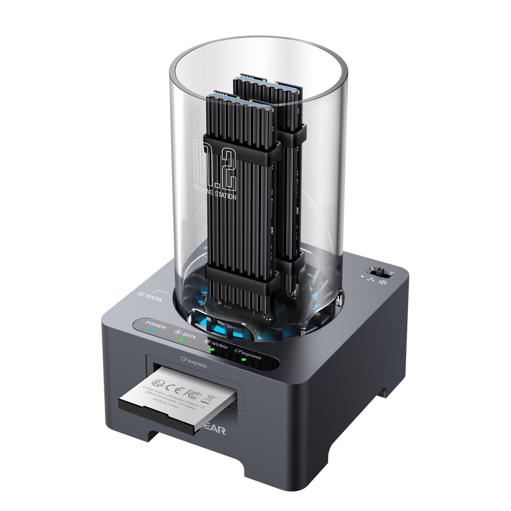 GRAUGEAR G-M2DK-CR-10G storage drive docking station USB 3.2 Gen 2 (3.1 Gen 1) Type-C Grey