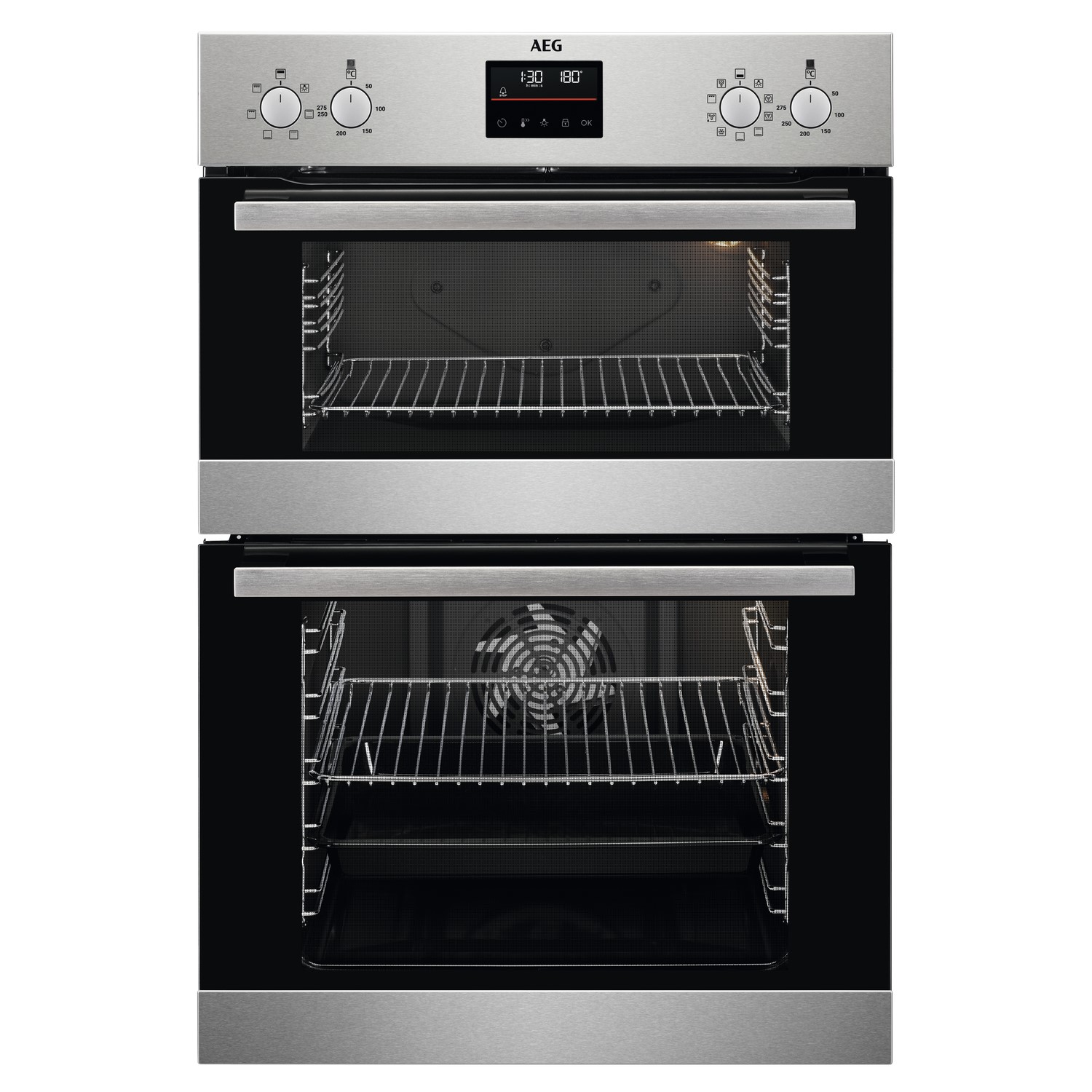 Photos - Other for Computer AEG 6000 Series Built In Electric Double Oven - Stainless Steel 944171779 