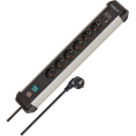 Brennenstuhl 1391030611 power extension 3 m 6 AC outlet(s) Indoor Black, Silver
