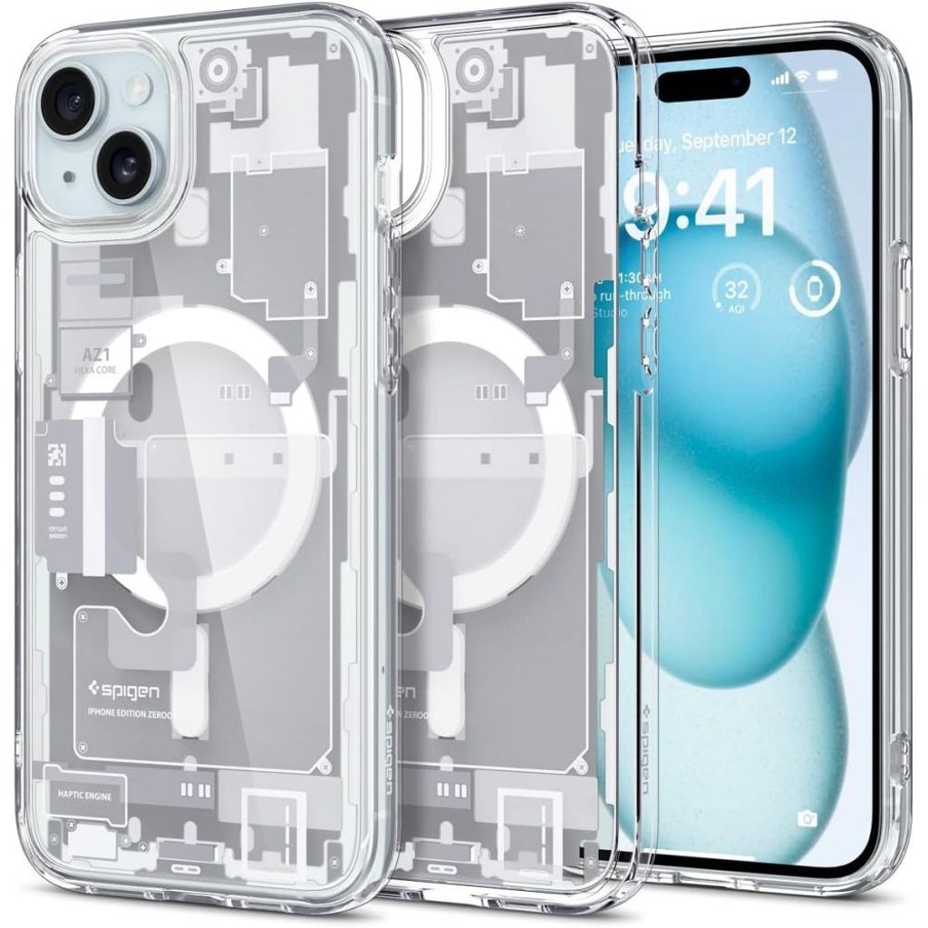EU Product - Ultra Hybrid MagSafe Zero One Case for iPhone 15 Plus - White thumbnail