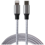 Maplin Lightning Connector to USB-C Cable Braided 27W 1m Retail Packaging