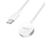 LogiLink Wireless charger for Apple watch, white, 1 m