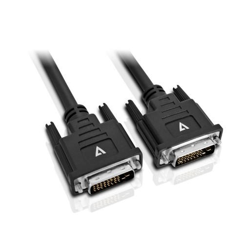 V7 Black Video Cable DVI-D Male to DVI-D Male 5m 16.4ft