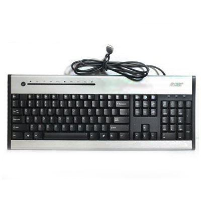 KB.9610B.068 keyboard USB QWERTZ Slovakian Black, Silver