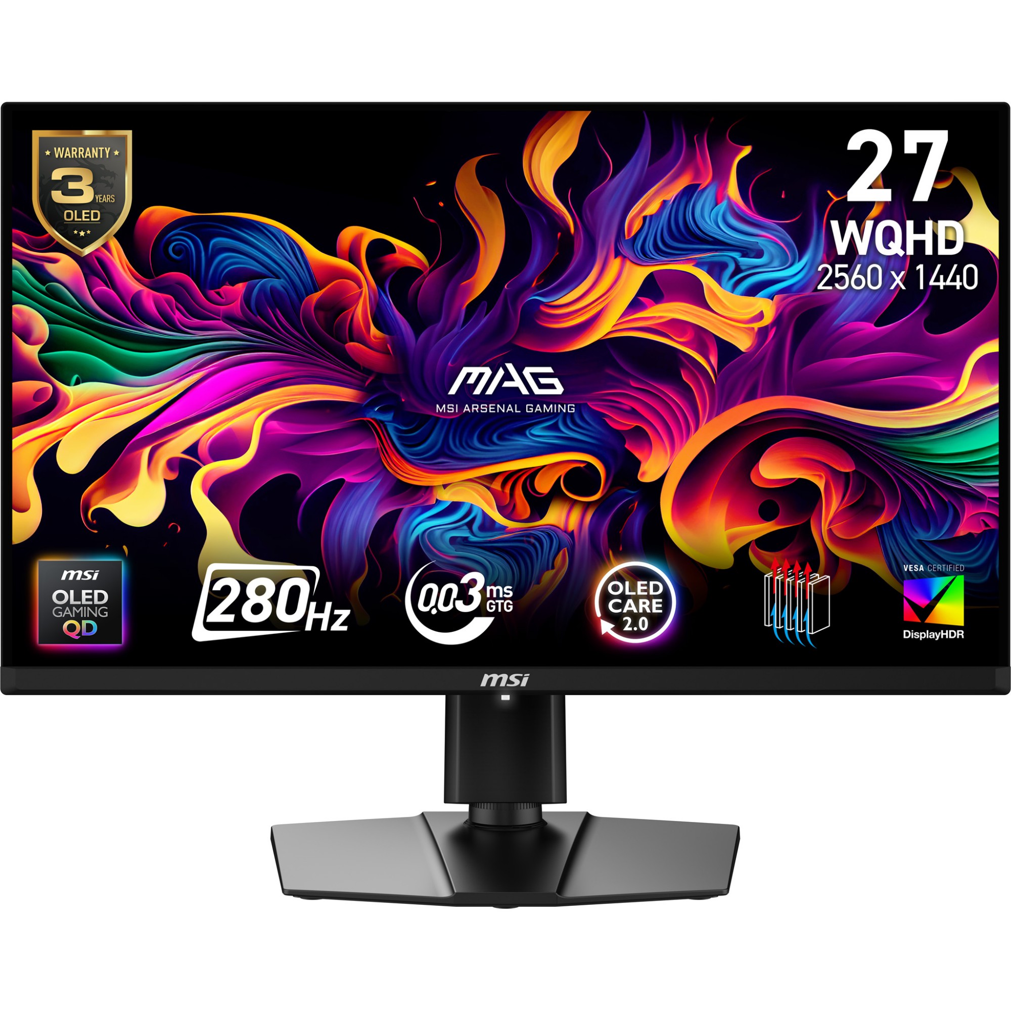 Msi Black Mag 271Qp Qd-Oled X28 Computer Monitor 67.3 Cm (26.5") 2560 X