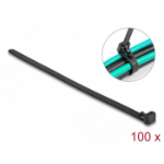 DeLOCK Cable ties reusable heat-resistant L 300 x W 7.6 mm 100 pieces black