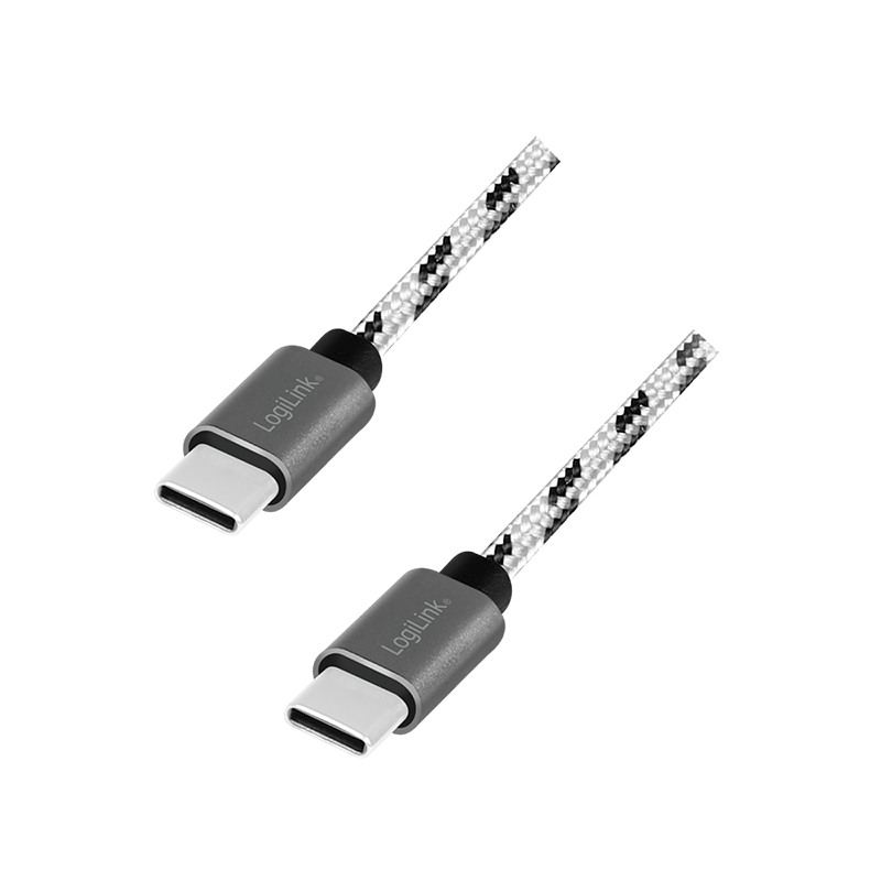 Image of LogiLink CU0200 USB cable USB 2.0 USB C Black, White