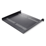 StarTech.com 1U Server Rack Schap - Universele Geventileerde Rack Mount Cantilever Shelf voor 19" Netwerk Kast & Apparatuur - Heavy Duty Staal - Capaciteit 20kg - Diepte 41cm (16”) - Zwart