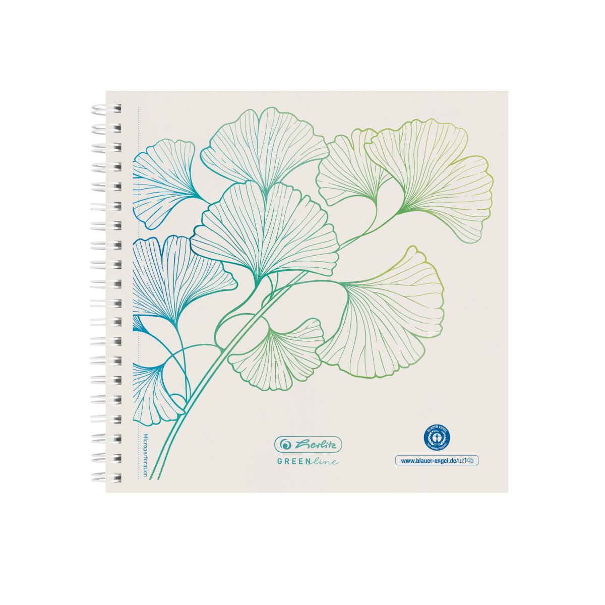 Herlitz GREENline writing notebook 100 sheets White