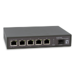 LevelOne GEP-0625 network switch Unmanaged 2.5G Ethernet (100/1000/2500) Power over Ethernet (PoE) Black