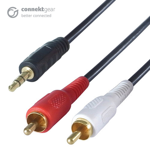 5M 3.5MM STEREO JACK MALE TO 2XRCA