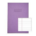 Rhino A4 Exercise Book 80 Page Ruled F8M Purple (Pack 50) - VEX668-1595-8 DD