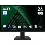 MSI Pro MP245G 24 Inch Monitor, FHD (1920 x 1080), 100Hz, IPS, 1ms, 1x HDMI 1.4b, 1x DP 1.2a output, 1x D-Sub(VGA), Built-in Speakers, Anti-Glare, Anti-Flicker, Less Blue light, TÜV Certified, VESA, Kensington, Black