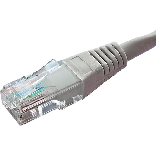 Cablenet 3m Cat6 RJ45 Grey U/UTP PVC 24AWG Flush Moulded Booted Patch ...