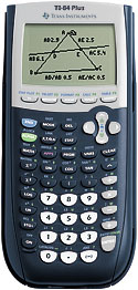 Texas Instruments TI-84 Plus calculator Pocket Graphing Blue. Silver