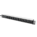 Digitus aluminum outlet strip, 10 outlets, 2 m supply IEC C14 plug