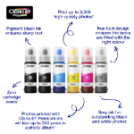 Epson C13T07B140/114 Ink bottle foto black, 6.7K pages 2300 Photos 70ml for Epson ET-8500