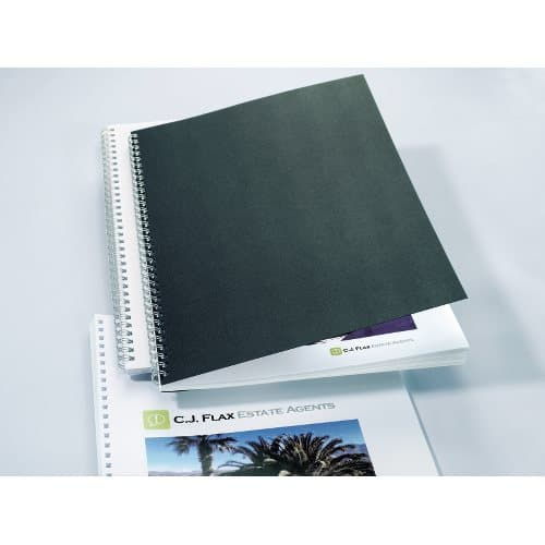 GBC LinenWeave A4 Binding Cover 250gsm Black (Pack of 100) CE050010