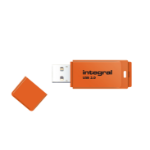 Integral 64GB USB3.0 DRIVE NEON ORANGE UP TO R-100 W-30 MBS USB flash drive USB Type-A 3.2 Gen 1 (3.1 Gen 1)