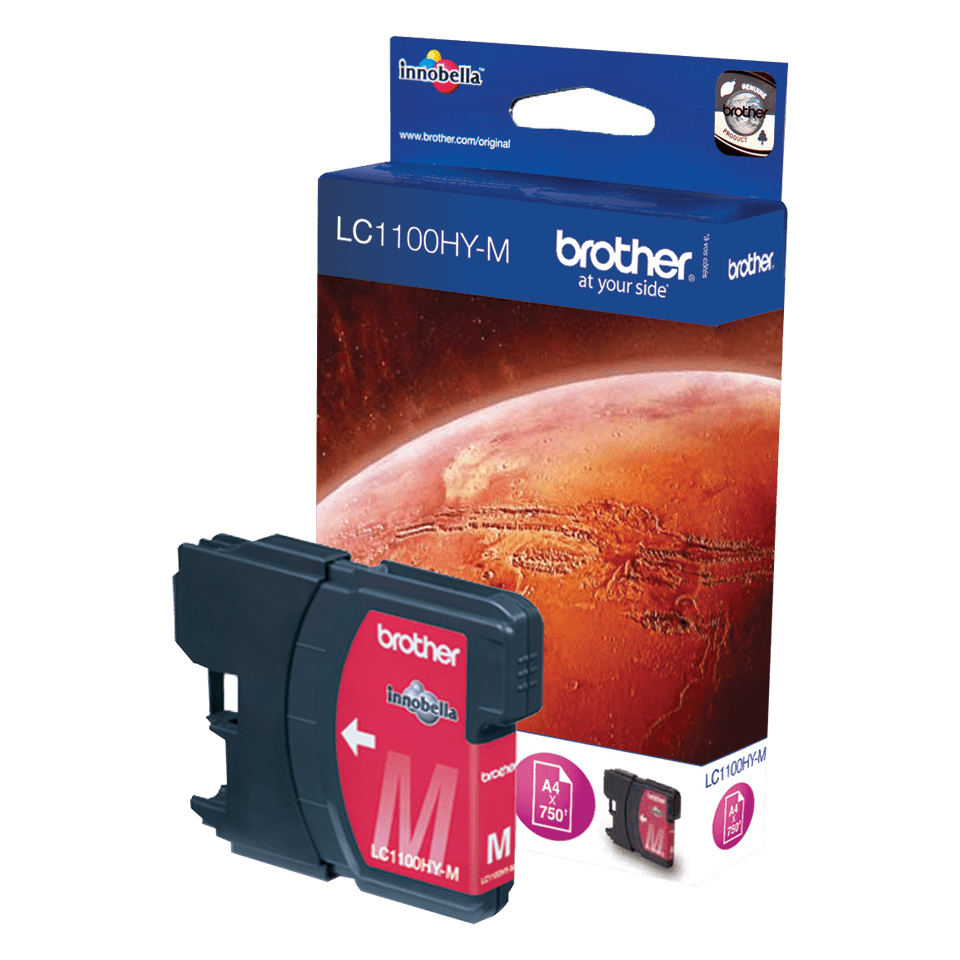 Image of Brother LC-1100HYM Ink cartridge magenta high-capacity, 750 pages...