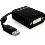 DeLOCK 61847 video cable adapter 0.125 m DisplayPort DVI-I Black
