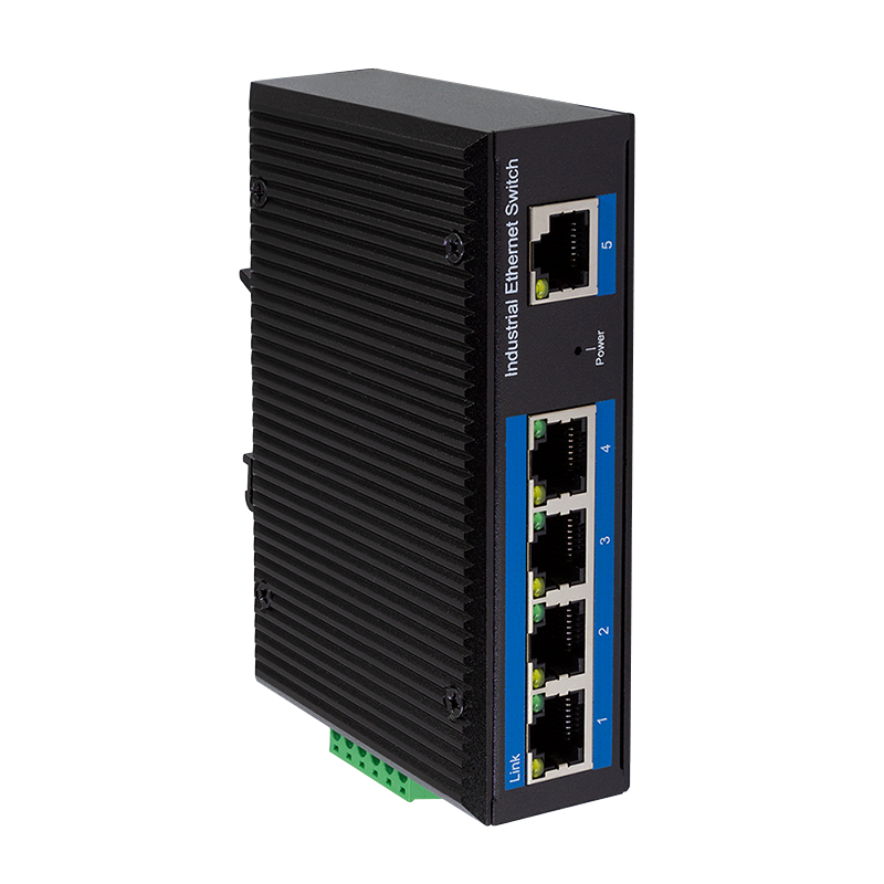 Image of LogiLink Industrial Fast Ethernet PoE Switch, 5-Port 10/100 Mbps