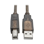 Tripp Lite U042-030 USB cable USB 2.0 359.8" (9.14 m) USB A USB B Black, Translucent