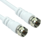 Cables Direct 1.5m F Connectors - White