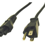 C2G 6ft 3-slot 18 AWG Laptop Power Cord (IEC320C5 -> NEMA 5-15P) Black 70.9" (1.8 m)