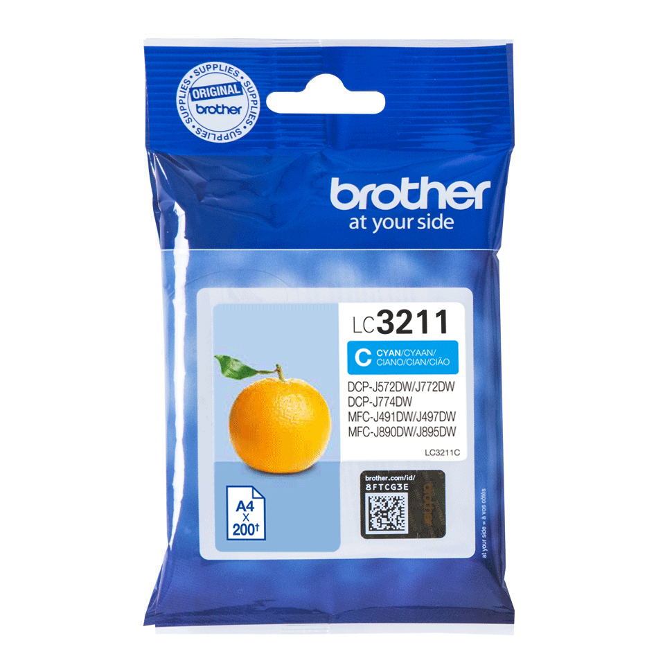 Brother LC-3211C Ink cartridge cyan. 200 pages ISO/IEC 19752 for Broth